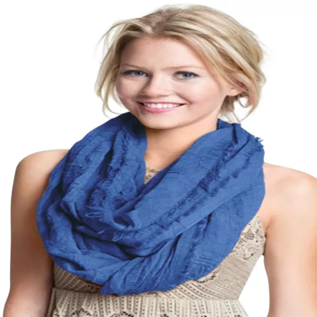 CJ Apparel Royal Blue Mobius Infinity Scarf Seconds Snood Cowl Tube Shawl *NEW*