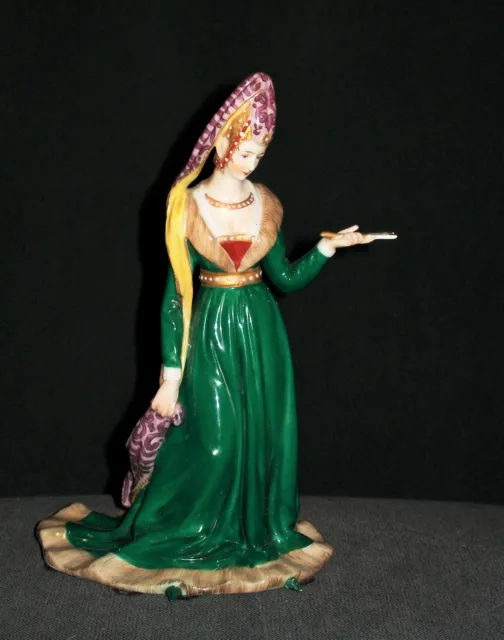 Antique German Dressel Kister Medieval Lady Queen Half Doll Porcelain Figurine 3