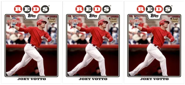 (3) 2008 Topps National Baseball Card Day #7 Joey Votto Card Lot