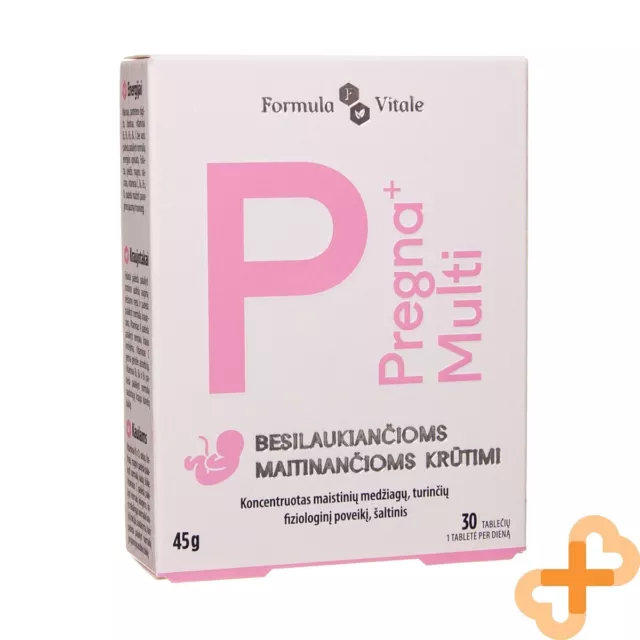 FORMULA VITALE Pregna + Multi 30 Comprimés Enceinte Allaitement Femme Supplément 3