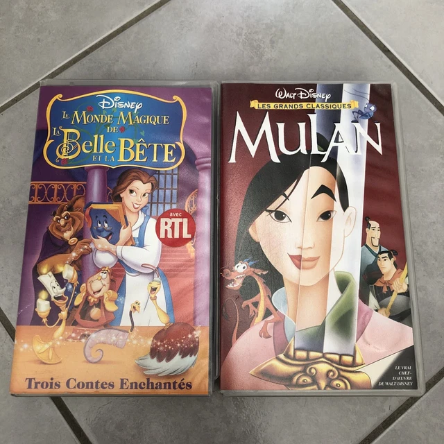 LOT 2 CASSETTES VHS Disney La Belle Et La Bête Mulan EUR 1,99 PicClick FR