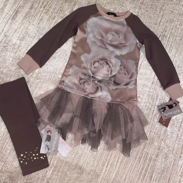 Set Leggings Top Abito Rosa Kate Mack Monnalisa A Dee Mayoral Grazioso Abito 4 5 4