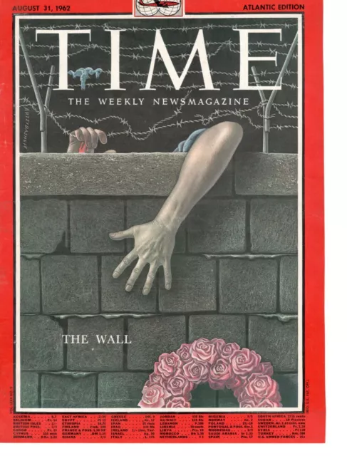The Wall Sketch Artzybasheff 1962 Time Cover Original 1 Page