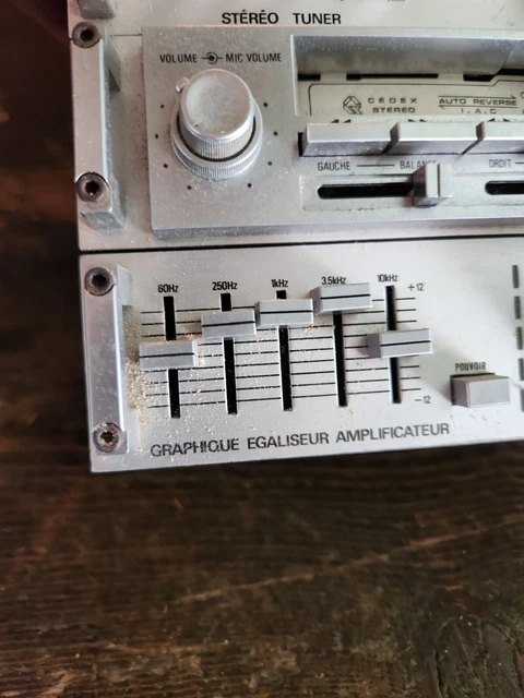 Mini Chaîne Radio Cassette Mondivox – Vintage Japon – 3 éléments – Bon état