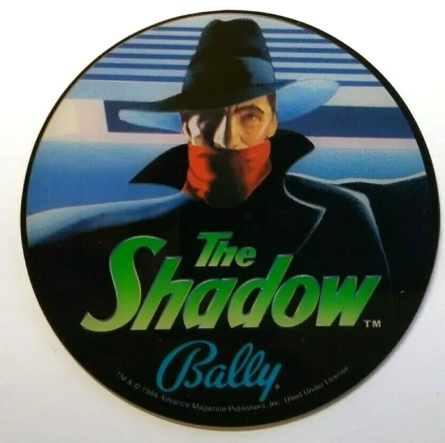 The Shadow Pinball Game COASTER Promo Original NOS Plastic Masked Man 1993