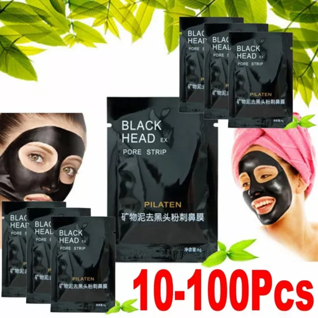 Máscara facial negra purificadora de espinillas eliminación de poros pelar cabezal