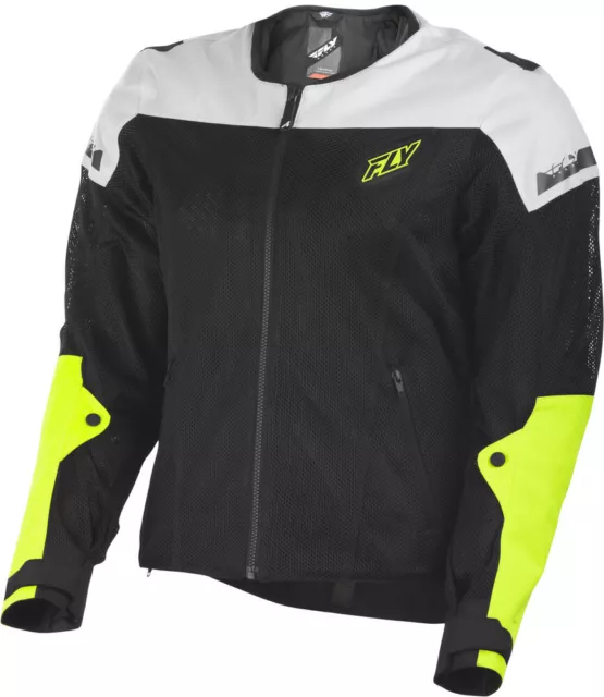 Fly Racing Men's Flux Air Mesh Jacket (Black/Hi-Vis) S