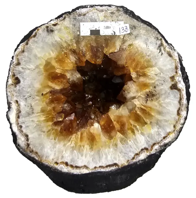 Citrindruse  Aus Amethyst Druse Kristall Edelstein Geode Bergkristall Quarz