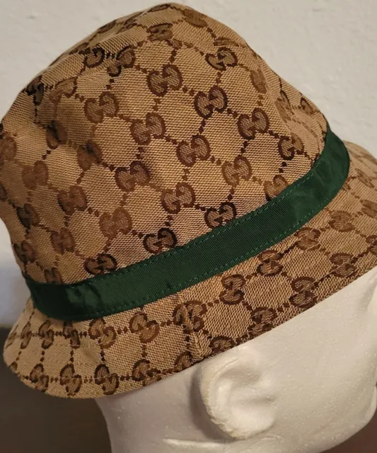 GUCCI bucket Hat Fedora Hat children kids GG pattern hat monogram M 54