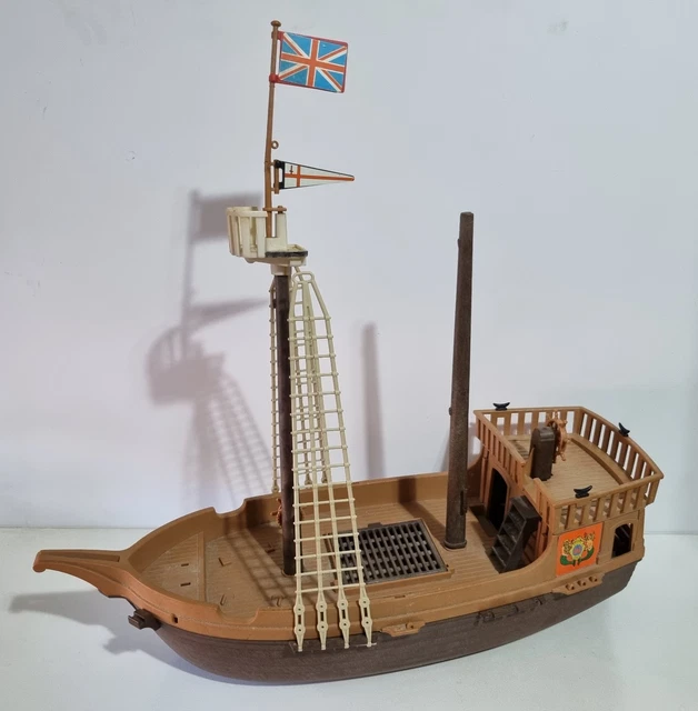 Ancien Bateau De Pirate Playmobil - Jouet Vintage D'occasion