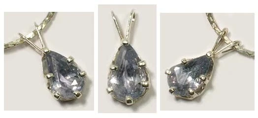 Blue White Sapphire Pendant 1½ct Antique 19thC Medieval Ecclesiastic Heaven Gem