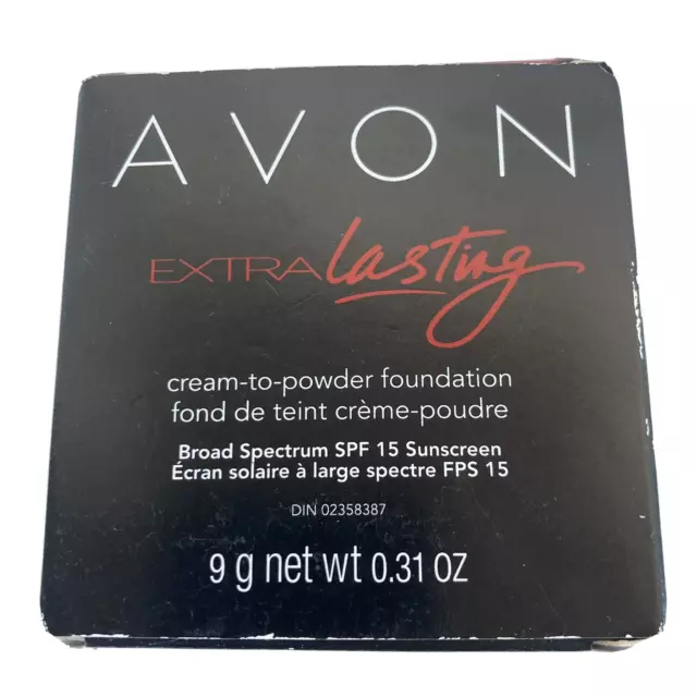 Avon Extra Lasting Cream to Powder Foundation .31 oz SPF 15 - Pure Beige