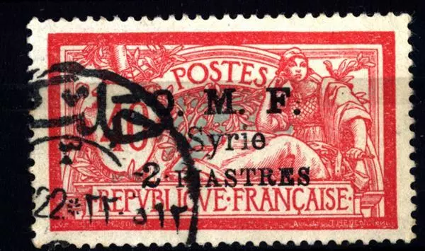 SYRIA - SIRIA - 1921-1922 - Francobolli di Francia (allegoria „Type Merson“) sop