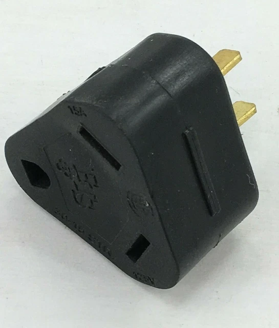 Camper Rv Ets Brand 30-15 Amp Adapter Pvc Molded 30 Female / 15 Male 125 Volt