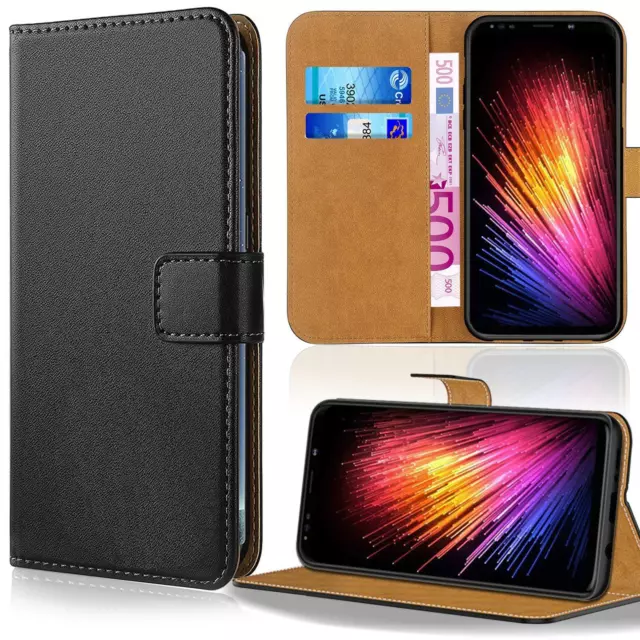 Handy Tasche Schutzhülle Book Case Flip Cover Wallet Etui Handy Hülle Schwarz