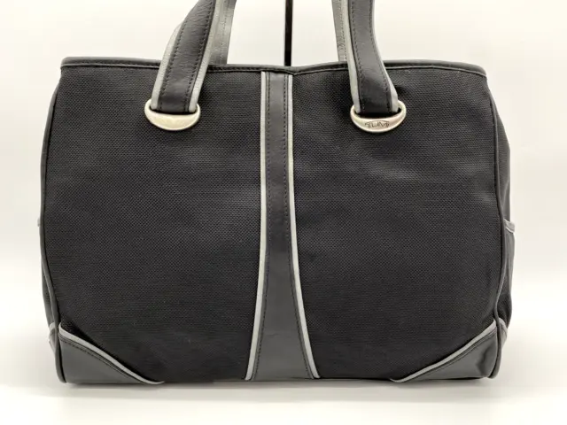 Tumi Elements Ballistic Nylon w/Leather Trim Handbag 14" (Black) 3