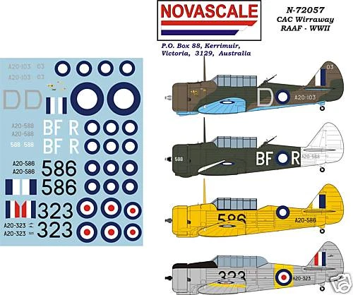 Hi Resolution Raaf Decals RAAF DECALS CAC Wirraway WWII 1/72 Scale N72057 $27.00 - PicClick AU