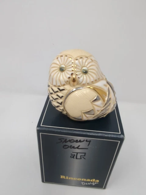 Artesania Rinconada 715 Silver Anniversary Snowy Owl Gold Wrong Box