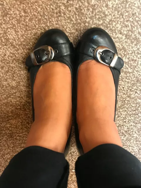 Escarpins à talons chaton noir décontracté formel coin travail pour femme Royaume-Uni 3