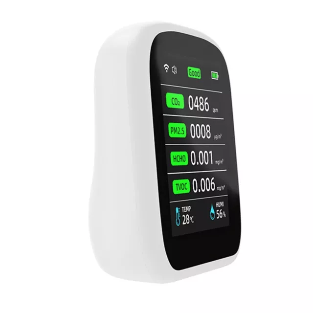 Compteur de qualité de l'air WiFi pour la maison détecteur de CO2 PM2 5 HCHO T