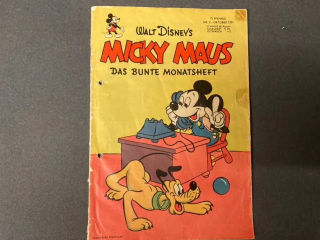 Ehapa: MICKY MAUS Comic Heft 2 von 1951  [6802]