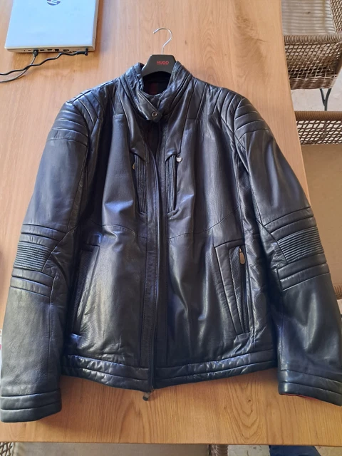 Blouson cuir top boss homme