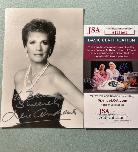 Julie Andrews AUTOGRAPHED Zoe Dominic Photo• London •Signed Circa 1980•JSA