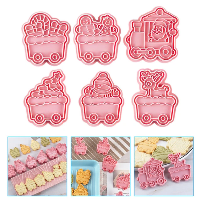 6 piezas moldes para galletas de Navidad cortador de Navidad mini galletas decoración