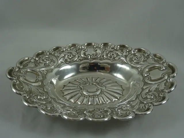 PRETTY VICTORIAN silver SWEET DISH , 1895, 136gm