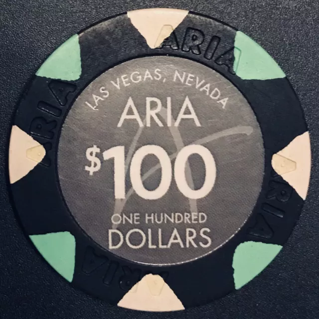 $100 Aria Casino Chip - Las Vegas, Nevada - Poker, Roulette