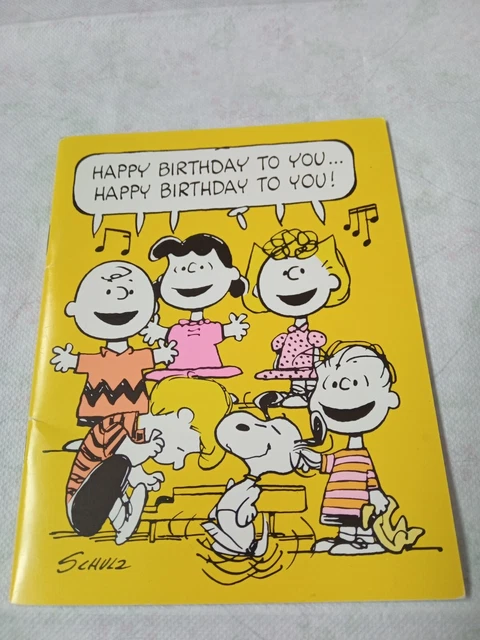 VINTAGE SNOOPY GEBURTSTAGSKARTE Markenzeichen alles Gute zum Geburtstag