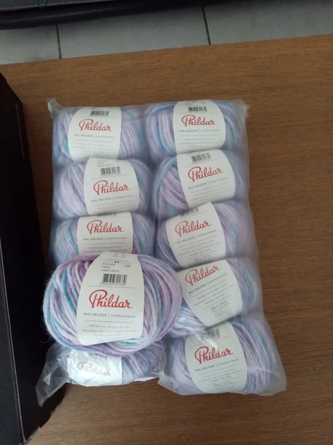 11 Pelotes Phil Soie Phildar Gold – Fil Doré Soyeux Pour Tricot Printemps/été – Aiguille 3