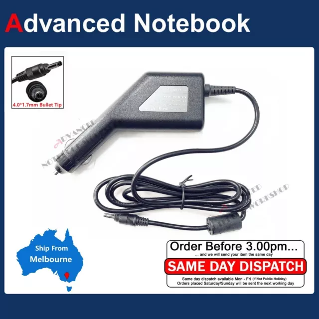 90w Car Charger Travel Adapter for HP Compaq Laptop 19V 4.74A 1.7mm Bullet Head