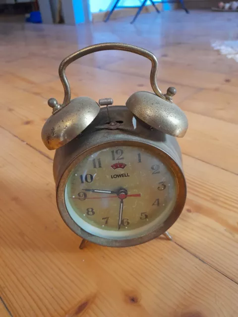 Vecchia sveglia vintage LOWELL (non funzionante - da riparare)