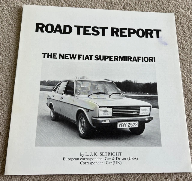 FIAT SUPERMIRAFIORI 1977 Range Original Car Sales Road Test Report