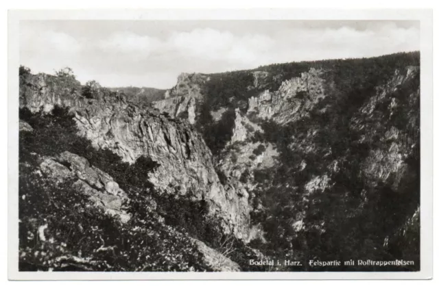 Thale Bodetal i. Harz Felspartie mit Roßtrappenfelsen