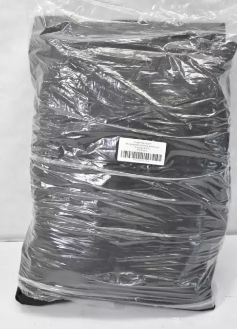 Tough Ripstop Rectangle Bolster Dog Bed Cover Black XL Size 54" x 38" x 5"
