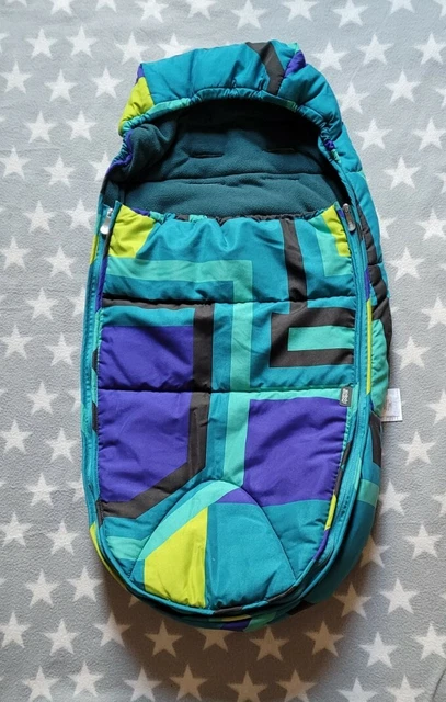 Mamas & Papas Cold Weather Winter Footmuff Cosytoe Bag Green Blue Turquoise Lime