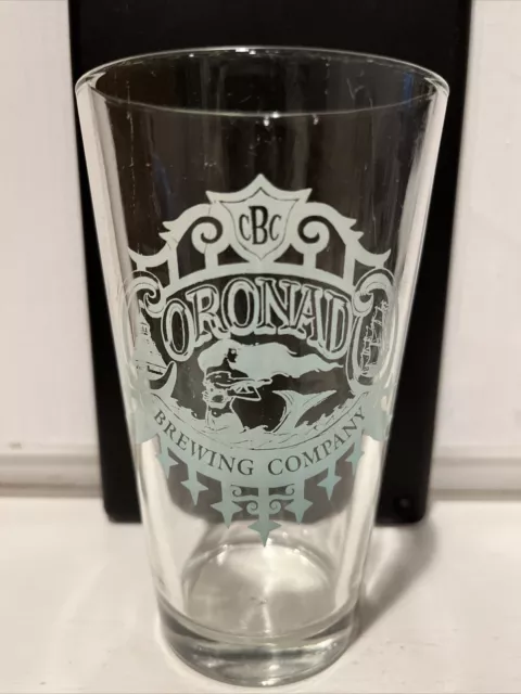 Coronado Brewing Company Pint Beer Glass, Has Surface Scratches, See Pics