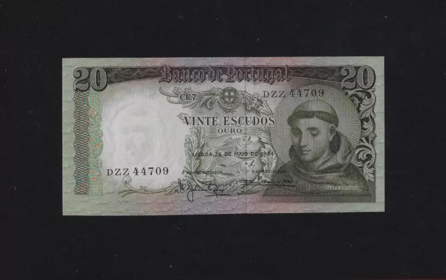 PORTUGAL 20 Escudos 1964  P-167 GEM UNC