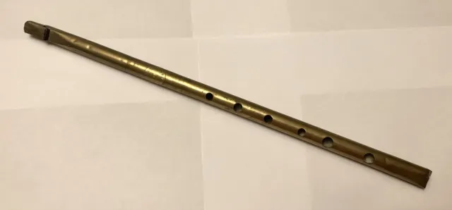 Antique Vintage Penny Tin Whistle / Flute 36 cm "ALL BRITISH"  B Flat Brass