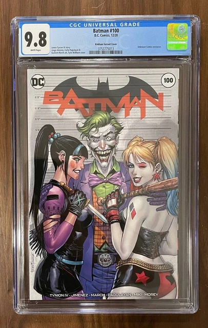 Batman 100 Kirkham Variant Cover CGC 9.8 Rebirth