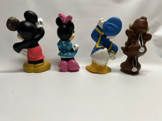 Lot Of 4 Disney PVC Toy Figures Minnie Mickey Donald chip and dale Made In China 2