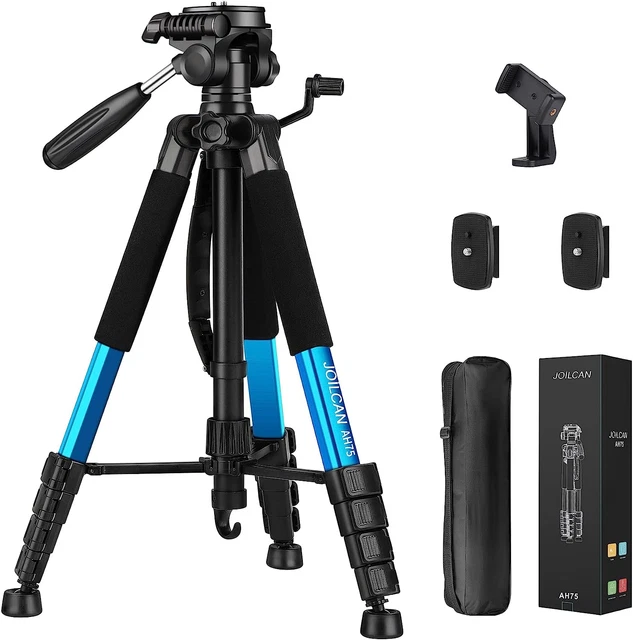 Tripod Tripods 74 Tripod for Cell Video Photography Heavy Duty Tall Stand Tr...