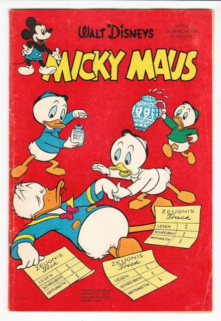 Micky Maus 1963 Nr. 8 Ehapa Verlag im Zustand 2 !!!