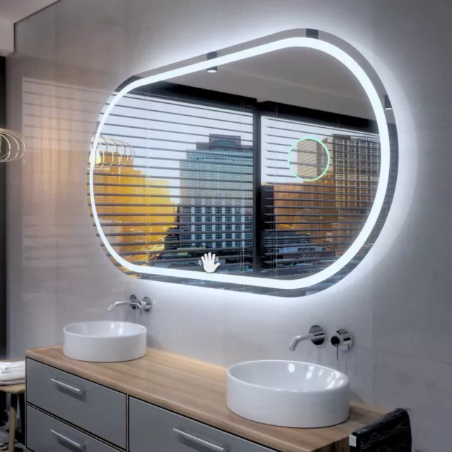 PALERMO LED Espejo de Baño Espejo de Pared Iluminado | interruptor | cosmético 3