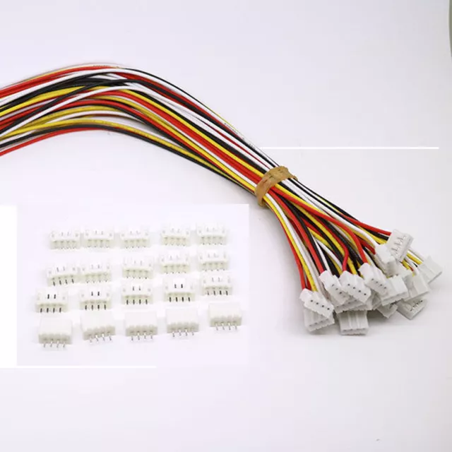 10Sets Mini Micro JST 2.0 PH 4 Pin Connector plug Male with 150MM cable & female