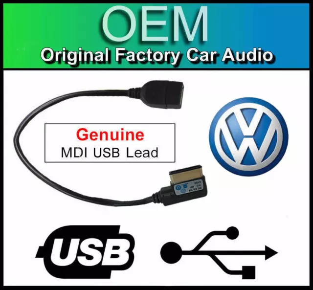 VW Rns 510 DAB USB Kabel, VW Mdi USB Kabel Media IN Interface Adapter