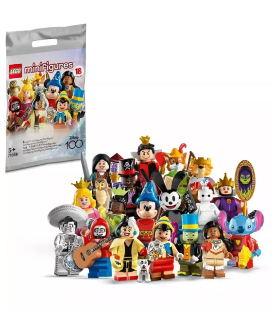 LEGO MINIFIGURES | DISNEY 100 | Pick your own single or multiples. Unopened.