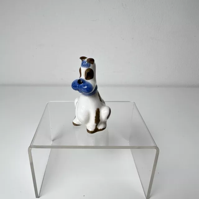 Szeiler Vintage Ceramic Sitting Dog Small Figurine Retro 1950s Made in England